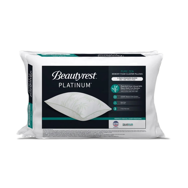 Beautyrest platinum store memory foam pillow